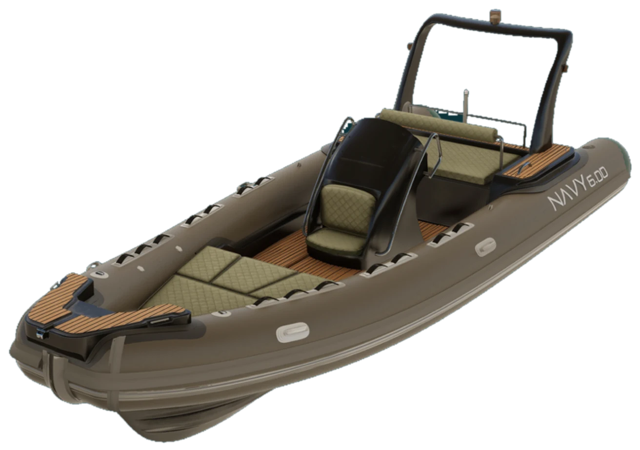 NAVY 6.00, combinazione di colori EL-01 del catalogo, vista di tre quarti