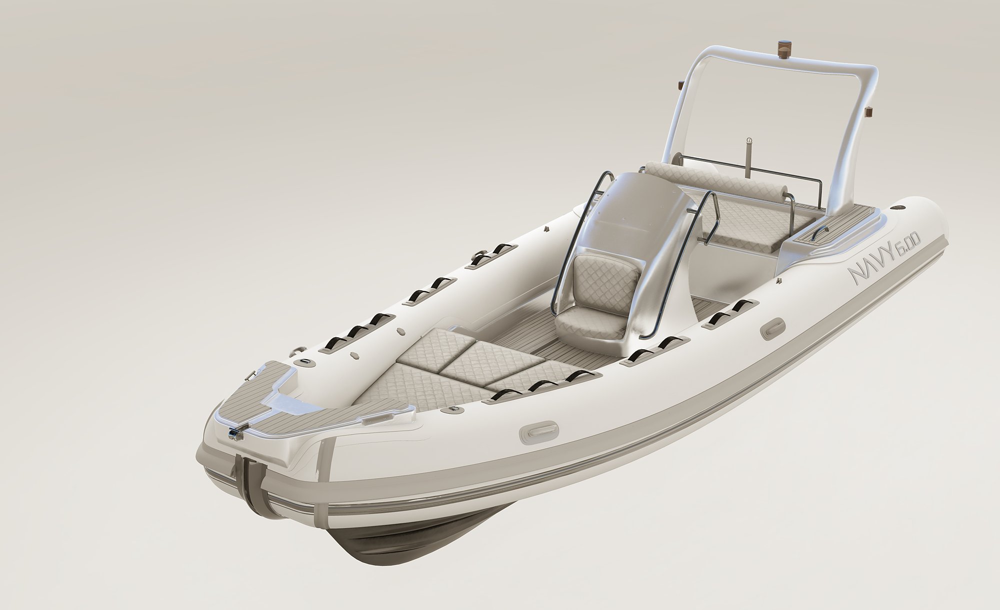 NAVY 6.00, variante con tubolari bianchi, console, roll-bar e cuscineria bianchi